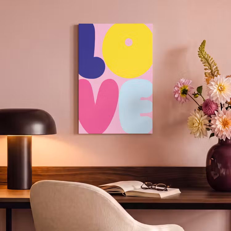 Canvas schilderij - Love - Valentijn - Kleurrijk — 2