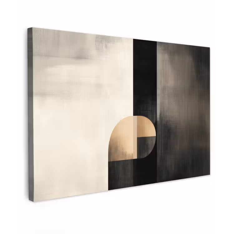 Canvas schilderij - Vormen - Modern - Zwart — 1
