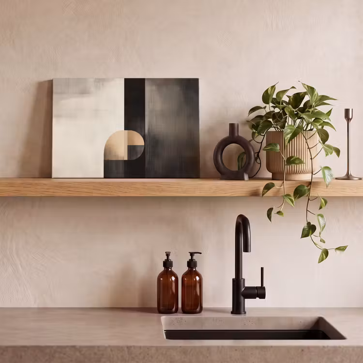 Canvas schilderij - Vormen - Modern - Zwart — 3
