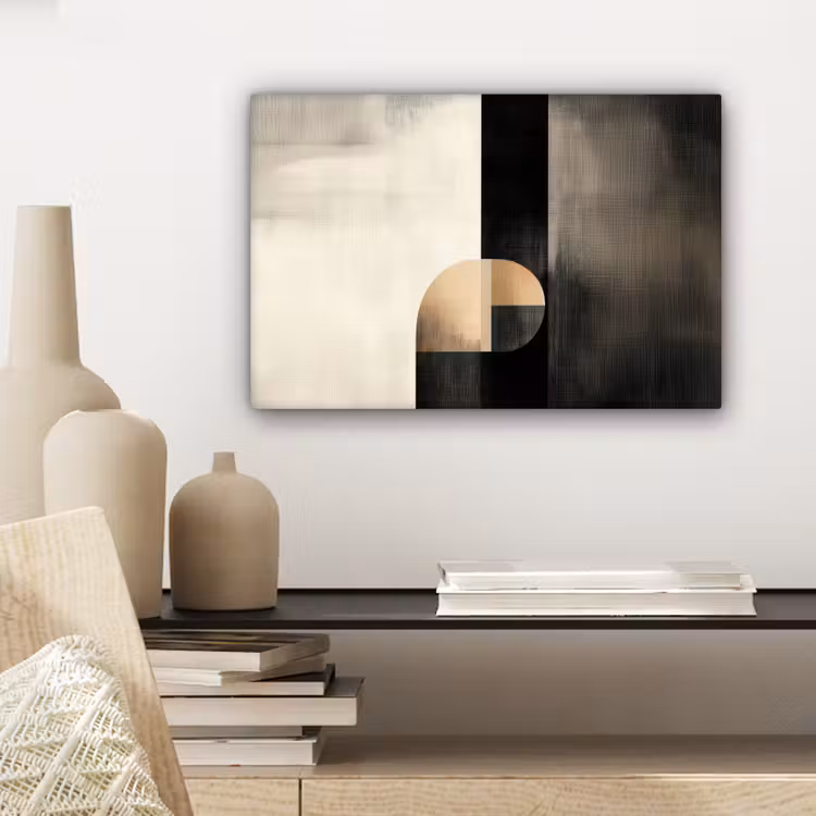 Canvas schilderij - Vormen - Modern - Zwart — 5