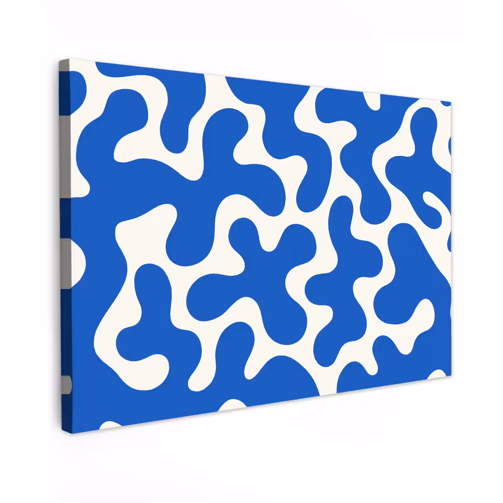 Canvas schilderij - Vormen - Abstract - Blauw - Golven — 1
