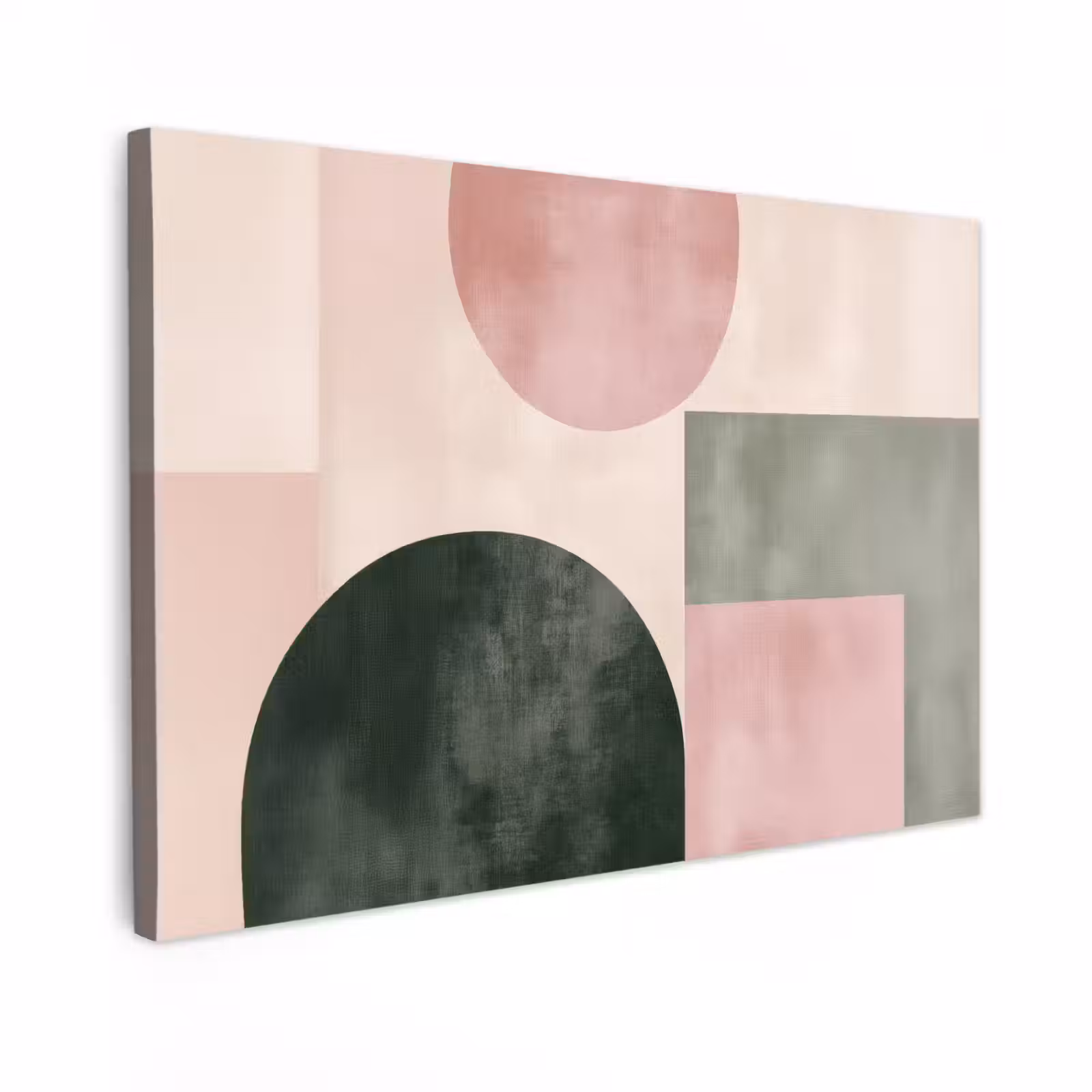 Canvas schilderij - Vormen - Abstract - Cirkel - Zwart — 1