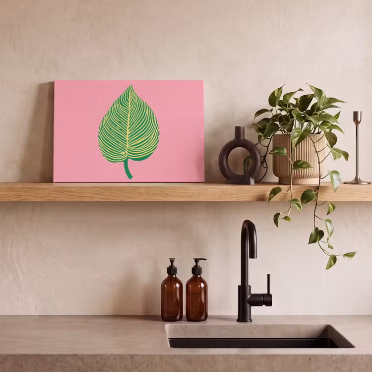 Canvas schilderij - Illustratie - Blad - Minimalistisch - Groen — 3