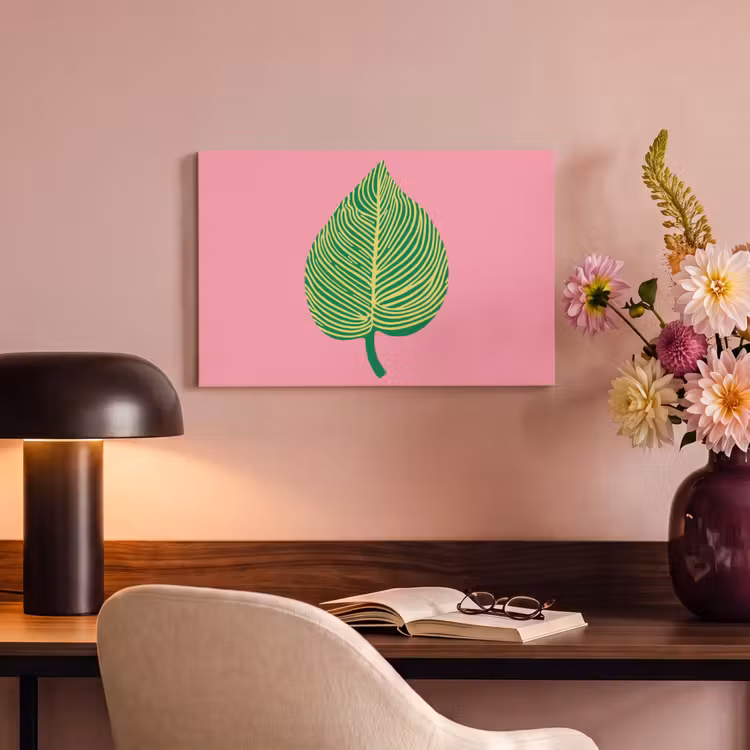 Canvas schilderij - Illustratie - Blad - Minimalistisch - Groen — 4