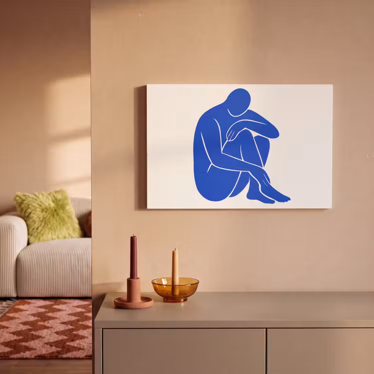 Canvas schilderij - Lichaam - Abstract - Blauw — 2