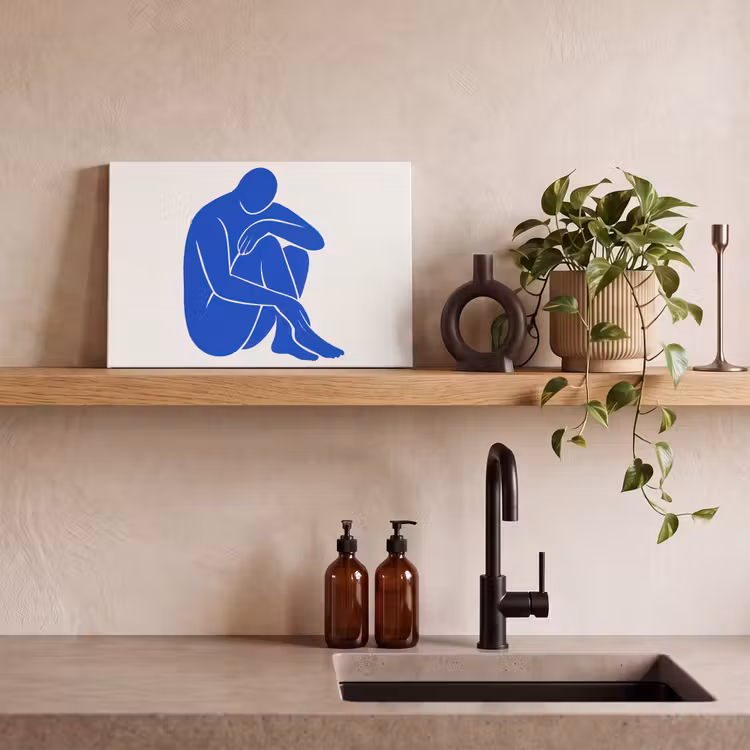 Canvas schilderij - Lichaam - Abstract - Blauw — 3