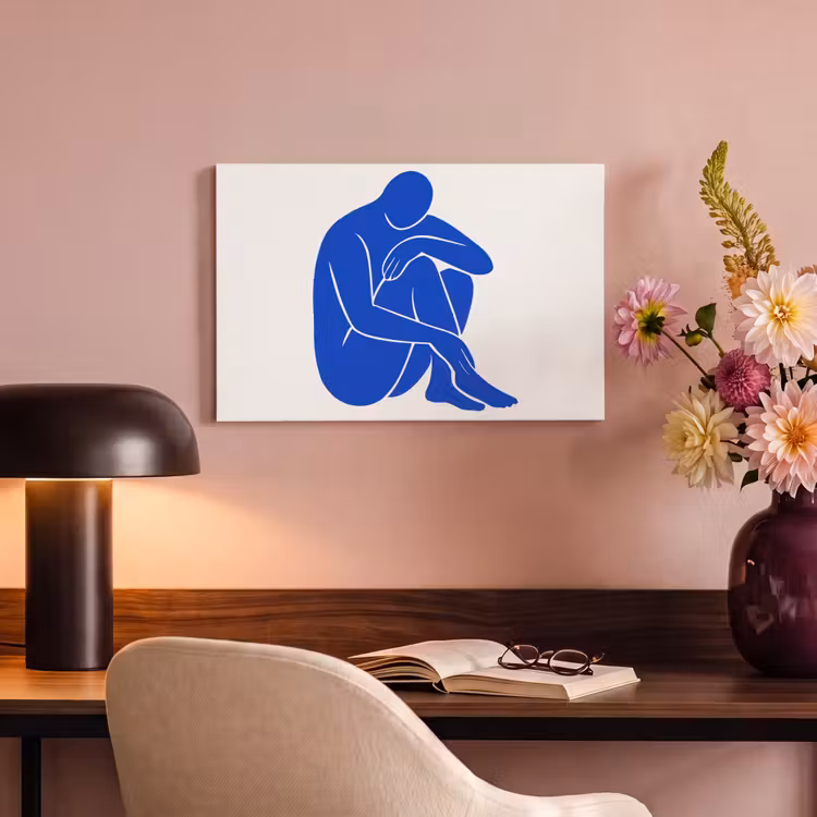 Canvas schilderij - Lichaam - Abstract - Blauw — 4