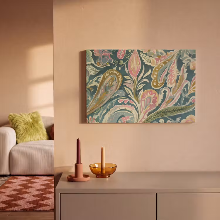 Canvas schilderij - Patroon - Kleurrijk - Sierlijk - Groen — 2