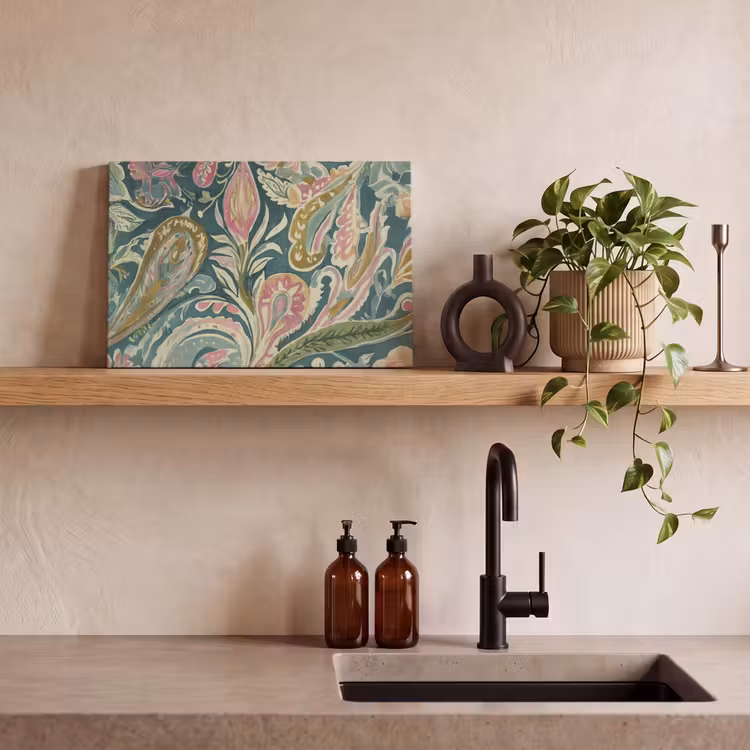 Canvas schilderij - Patroon - Kleurrijk - Sierlijk - Groen — 3