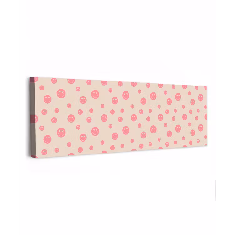 Canvas schilderij - Smiley - Hart - Ogen - Patroon — 1