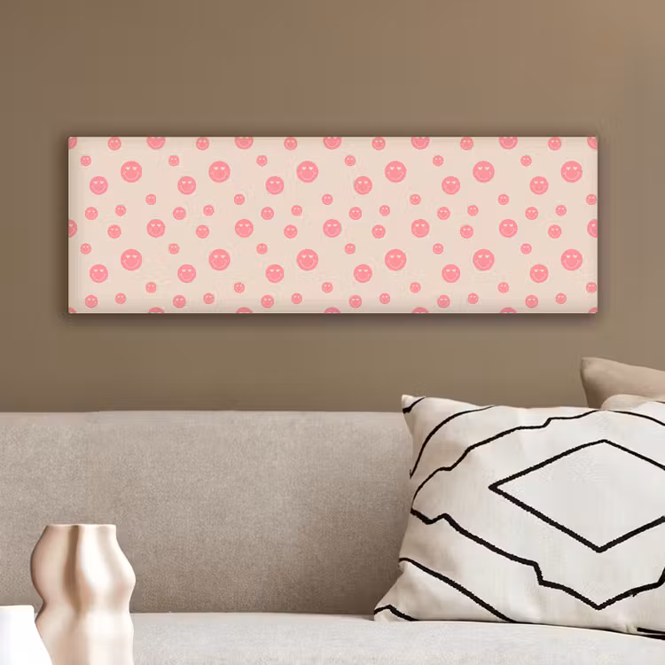 Canvas schilderij - Smiley - Hart - Ogen - Patroon — 3