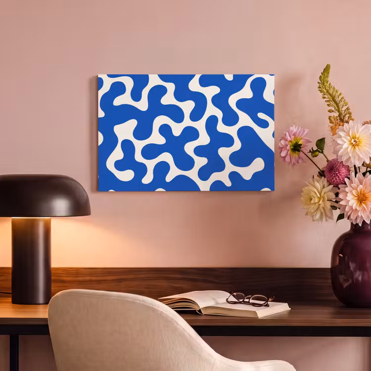 Canvas schilderij - Vormen - Abstract - Blauw - Golven — 4