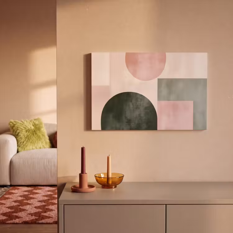 Canvas schilderij - Vormen - Abstract - Cirkel - Zwart — 2