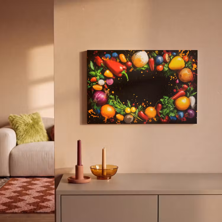 Canvas schilderij - Groente - Graffiti - Kleurrijk - Koken - Abstract — 2