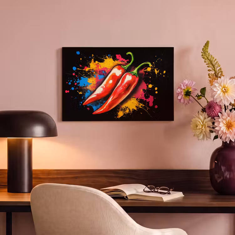 Canvas schilderij - Peper - Graffiti - Verf - Abstract - Modern - Kleurrijk — 4