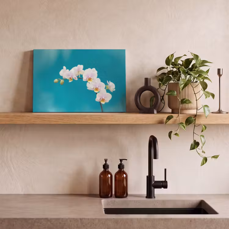 Canvas schilderij - Orchidee - Bloemen - Plant - Wit - Paars — 3