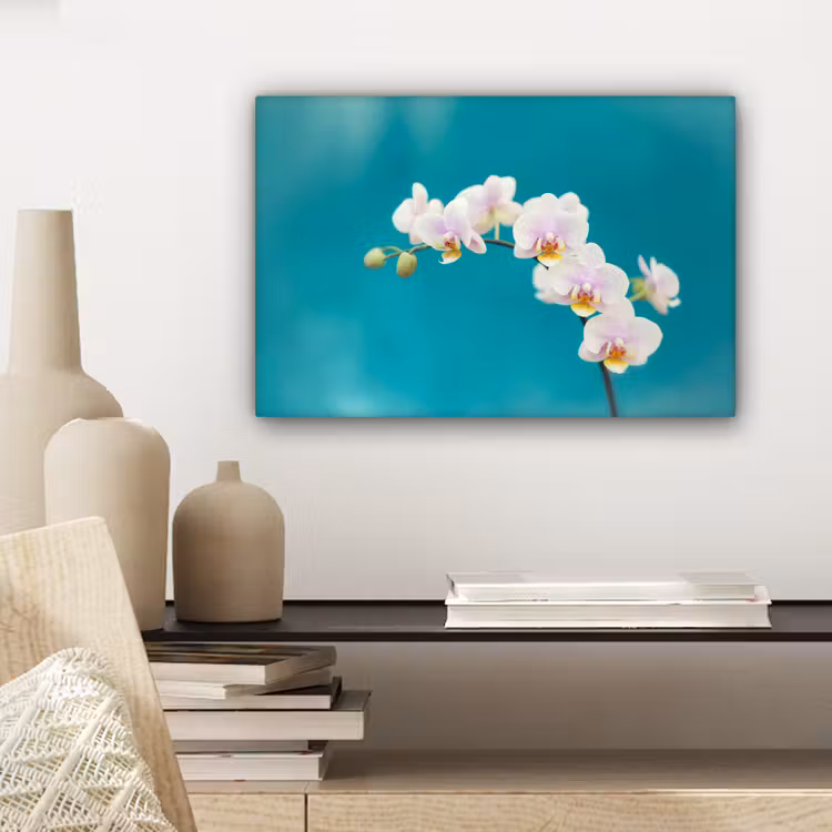 Canvas schilderij - Orchidee - Bloemen - Plant - Wit - Paars — 5