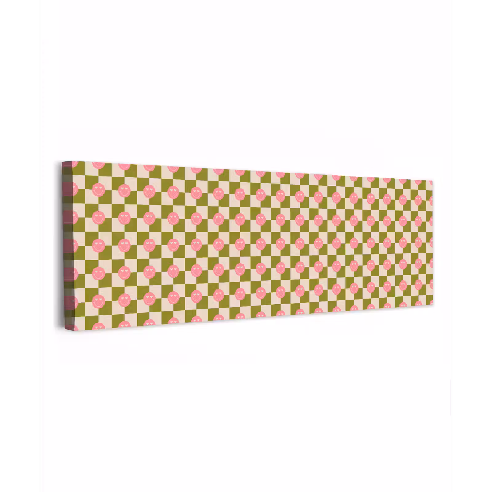 Canvas schilderij - Patroon - Smileys - Blokken — 1