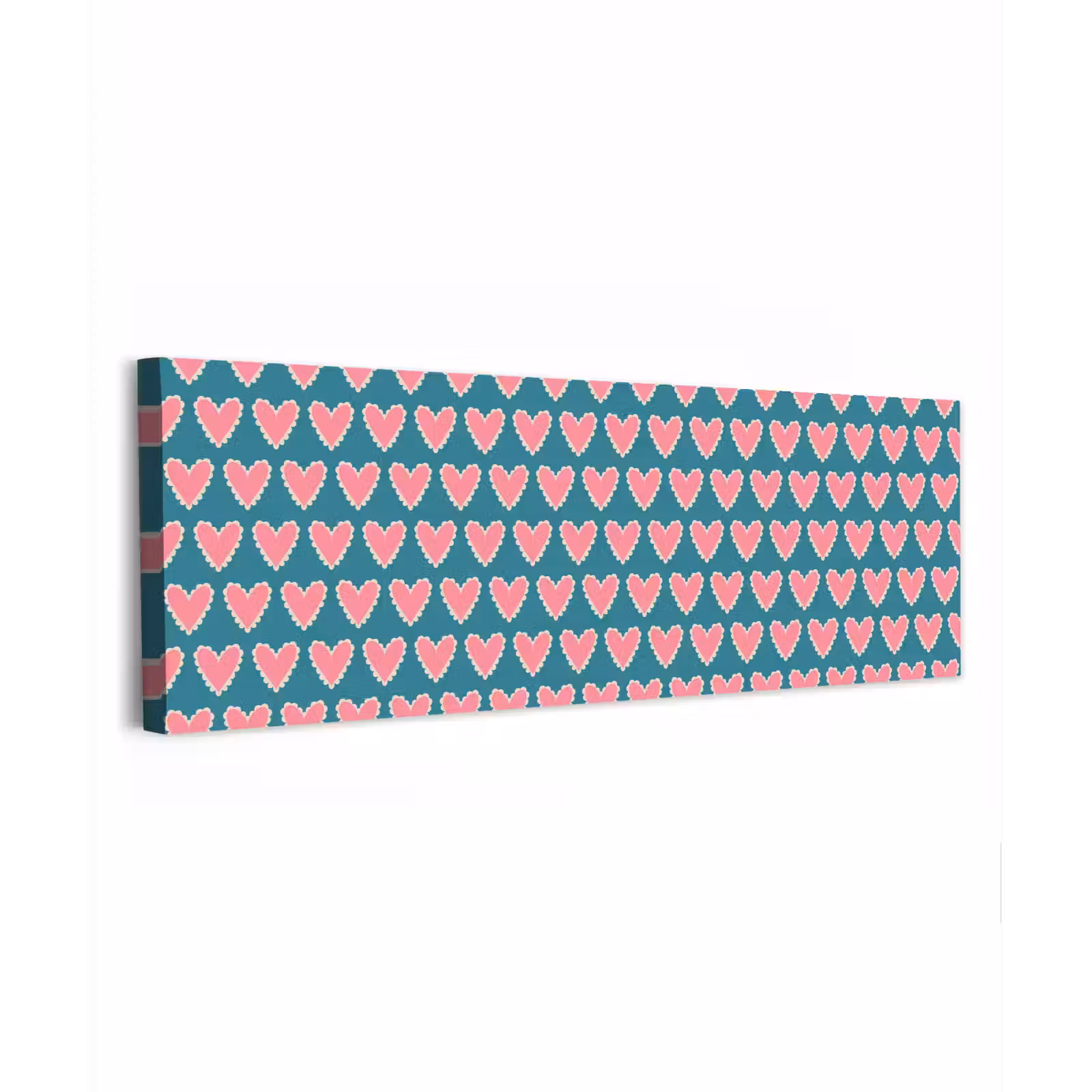 Canvas schilderij - Retro - Hartjes - Patroon — 1