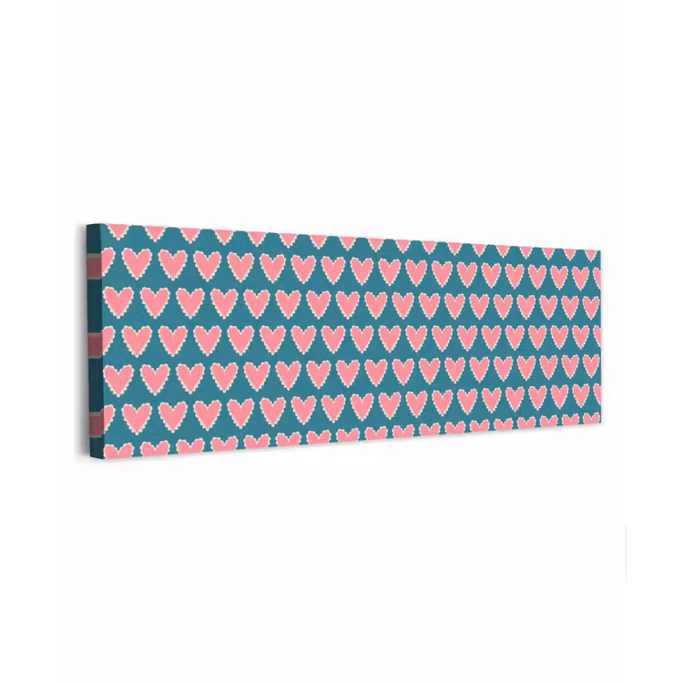 Canvas schilderij - Retro - Hartjes - Patroon — 1