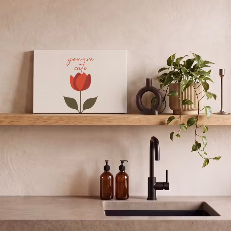 Canvas schilderij - Roos - Rood - Bloem - Valentijn — 2