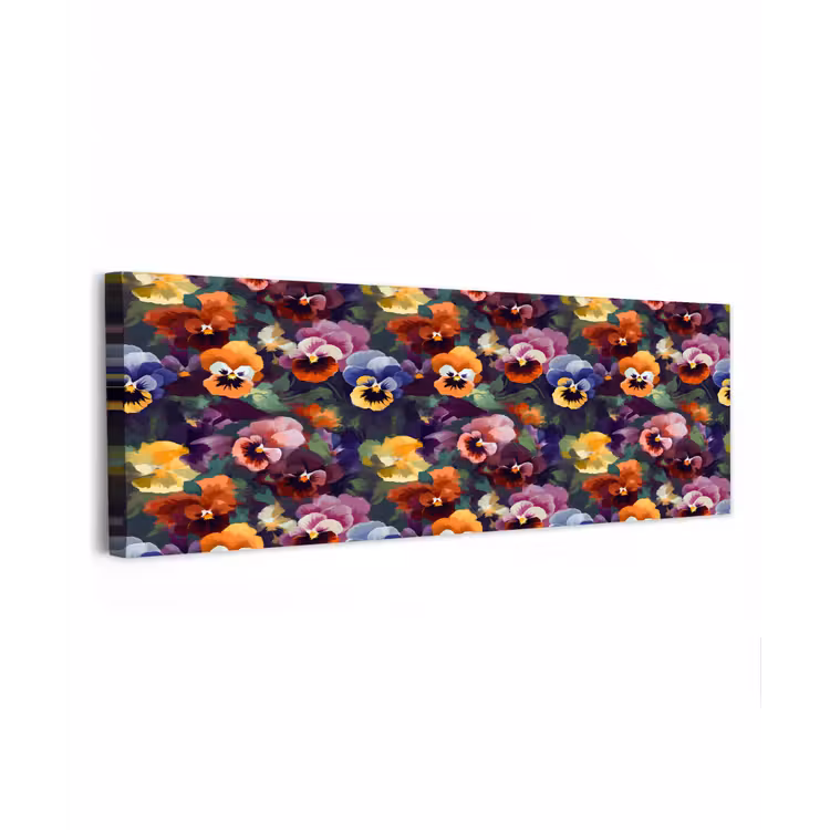 Canvas schilderij - Viooltjes - Kleuren - Bloemblaadjes — 1