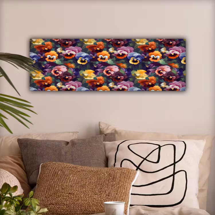 Canvas schilderij - Viooltjes - Kleuren - Bloemblaadjes — 2