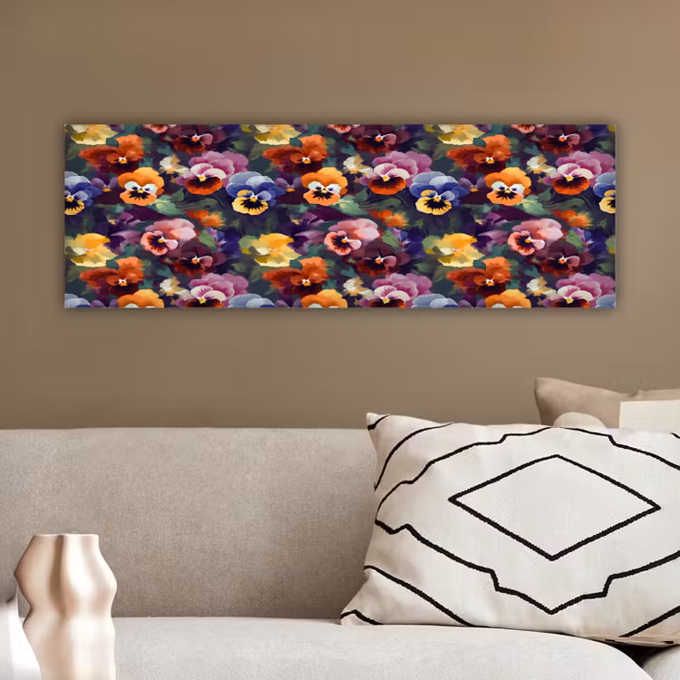 Canvas schilderij - Viooltjes - Kleuren - Bloemblaadjes — 3