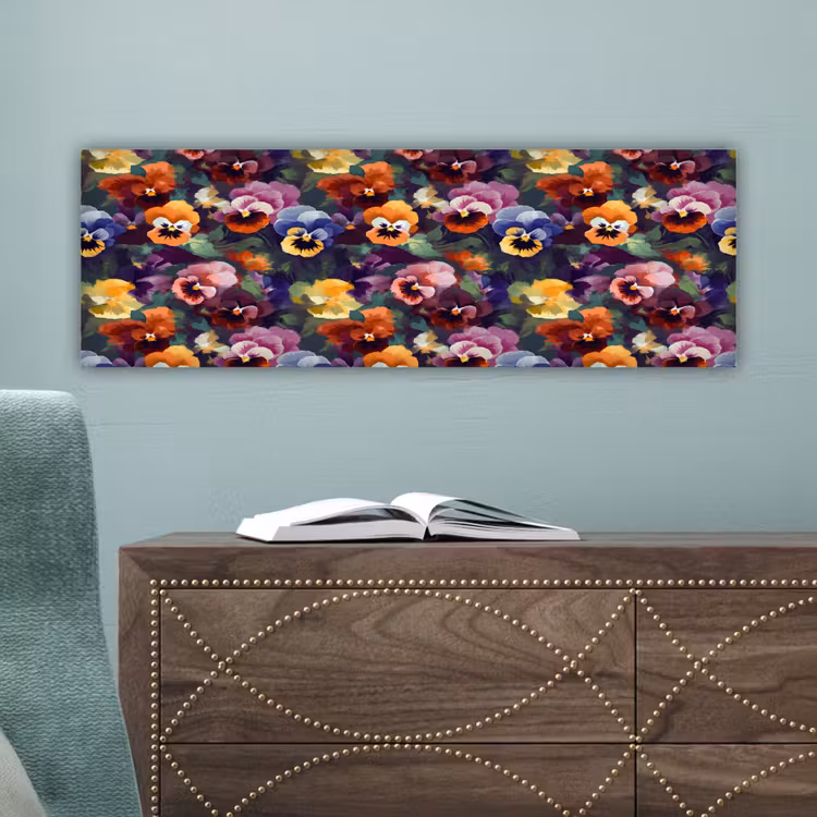 Canvas schilderij - Viooltjes - Kleuren - Bloemblaadjes — 4