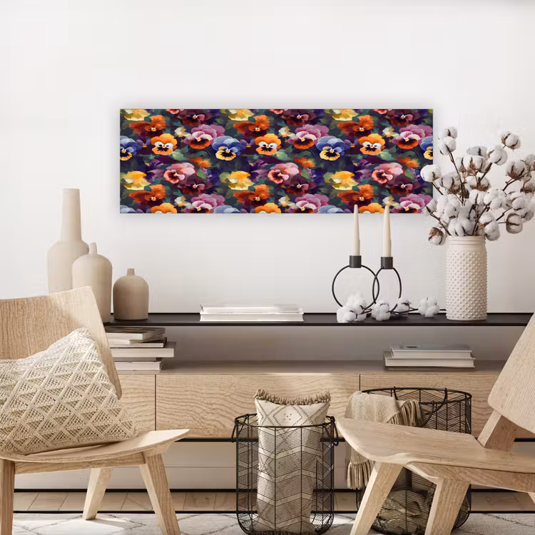 Canvas schilderij - Viooltjes - Kleuren - Bloemblaadjes — 5
