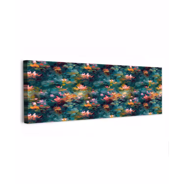 Canvas schilderij - Waterlelies - Vijver - Water — 1