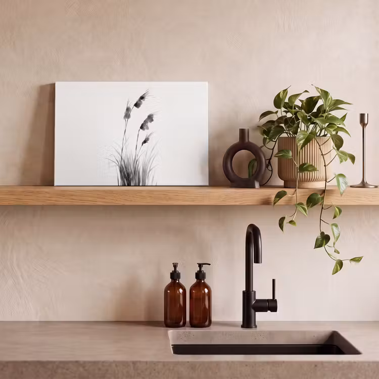 Canvas schilderij - Minimalistisch - Stelen - Wit — 3