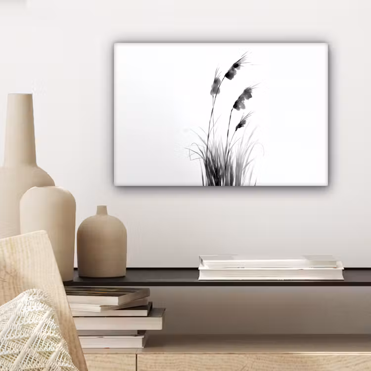 Canvas schilderij - Minimalistisch - Stelen - Wit — 5