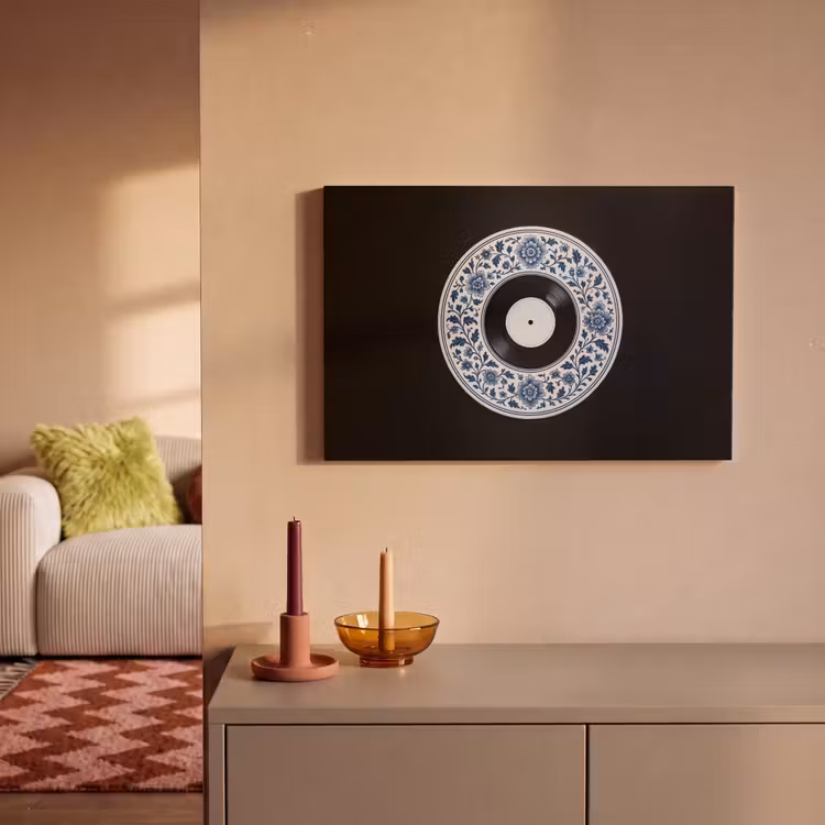Canvas schilderij - Vinyl - LP - Delfts Blauw - Muziek — 2