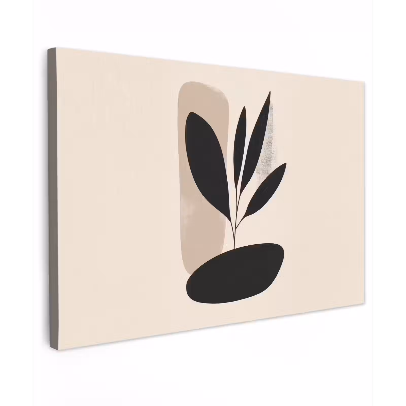 Canvas schilderij - Plant - Beige - Japandi — 1