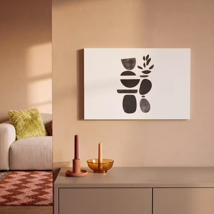 Canvas schilderij - Japandi - Zwart - Abstract — 2