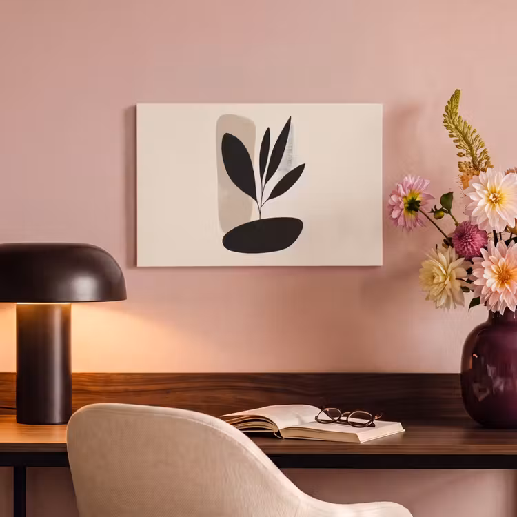 Canvas schilderij - Plant - Beige - Japandi — 4