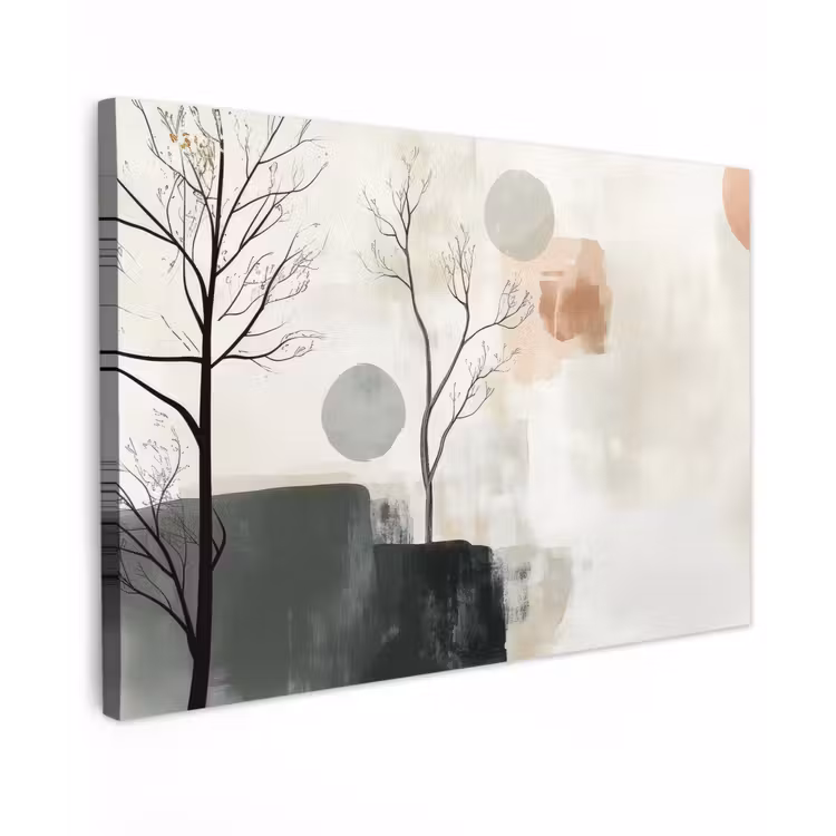 Canvas schilderij - Wabi sabi - Beige - Plant — 1