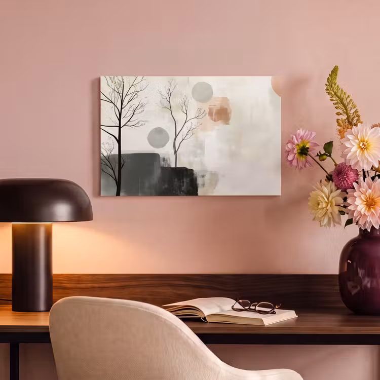 Canvas schilderij - Wabi sabi - Beige - Plant — 4