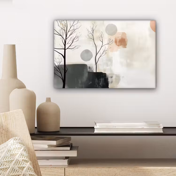 Canvas schilderij - Wabi sabi - Beige - Plant — 5