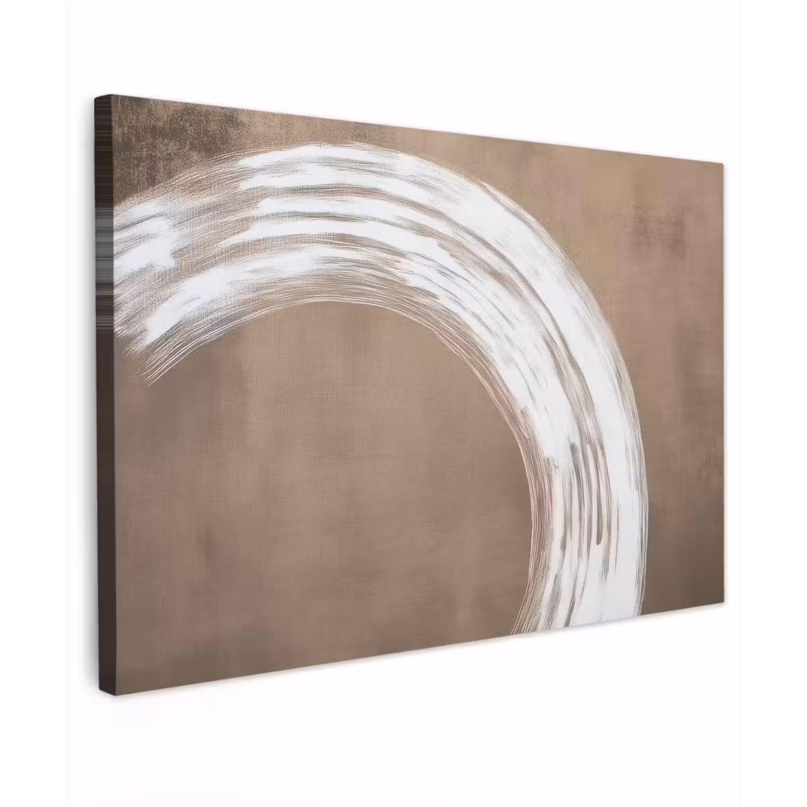 Canvas schilderij - Verf - Bruin - Japandi — 1