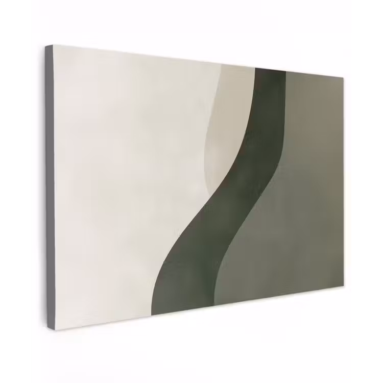 Canvas schilderij - Japandi - Groen - Abstract - Modern — 1