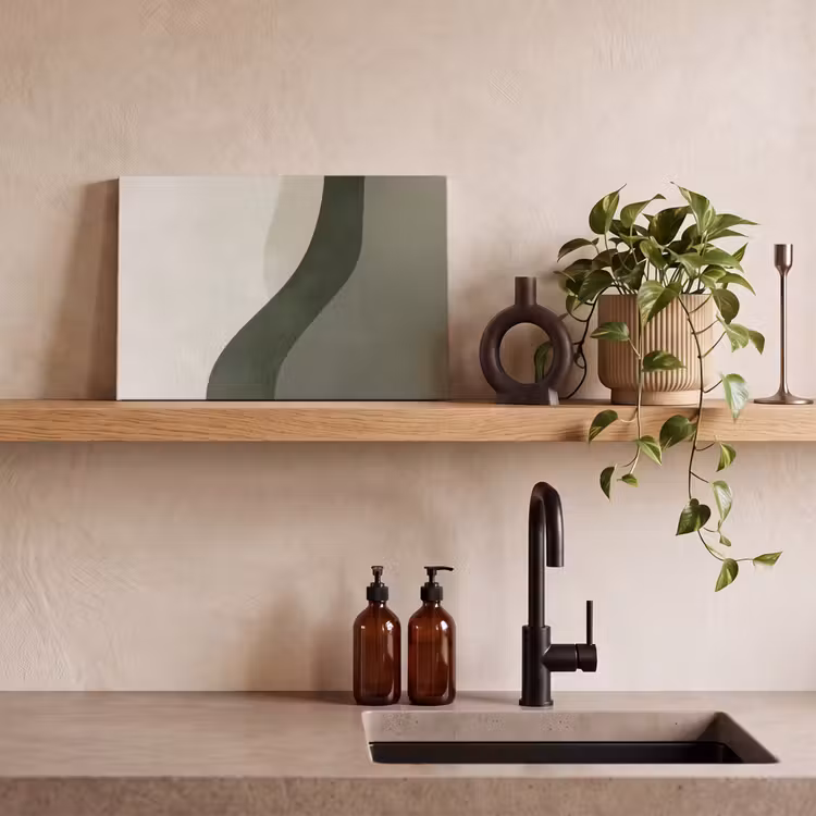 Canvas schilderij - Japandi - Groen - Abstract - Modern — 3