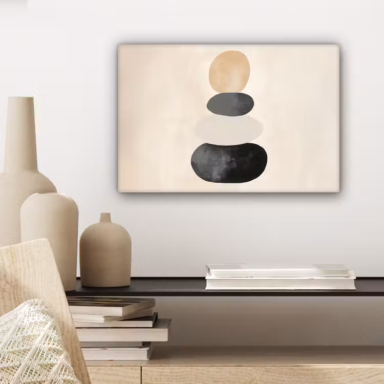 Canvas schilderij - Japandi - Wabi sabi - Beige — 5