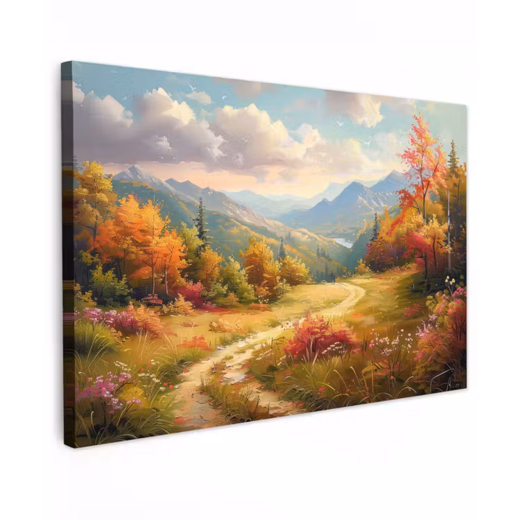 Canvas schilderij - Landschap - Illustratie - Natuur — 1