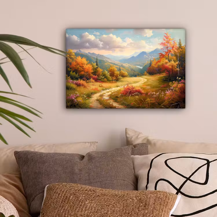 Canvas schilderij - Landschap - Illustratie - Natuur — 2
