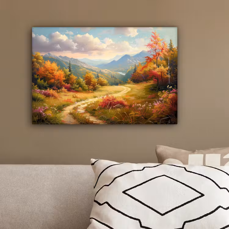 Canvas schilderij - Landschap - Illustratie - Natuur — 3