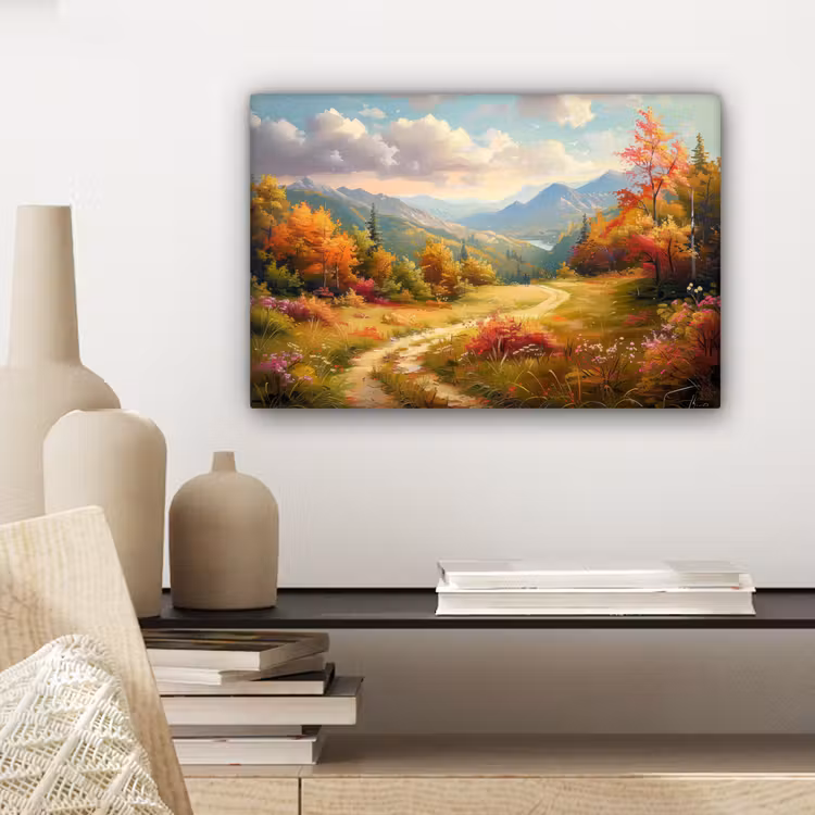 Canvas schilderij - Landschap - Illustratie - Natuur — 5