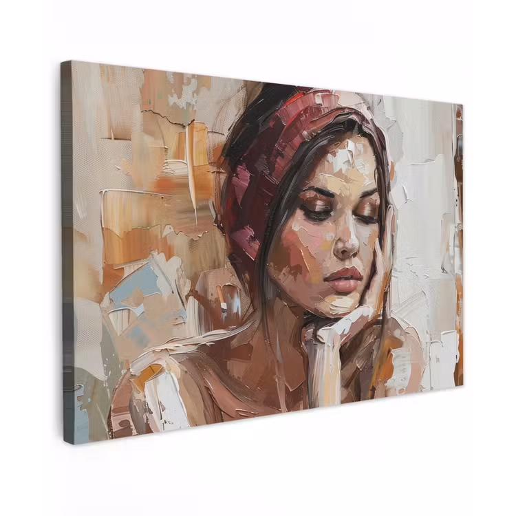Canvas schilderij - Vrouw - Verflook - Portret - Modern — 1