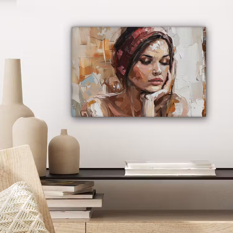Canvas schilderij - Vrouw - Verflook - Portret - Modern — 5
